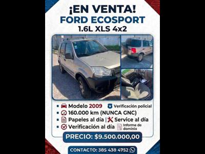 Autos Venta Santiago Del Estero Ford EcoSport 1.6 L 4x2 xls